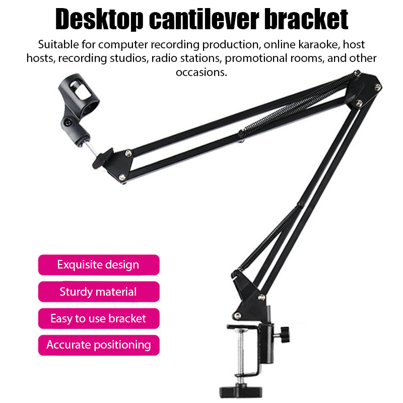 Microphone Boom Arm Desk - Professional Flexible Desktop Microphone Hanging Adjustable