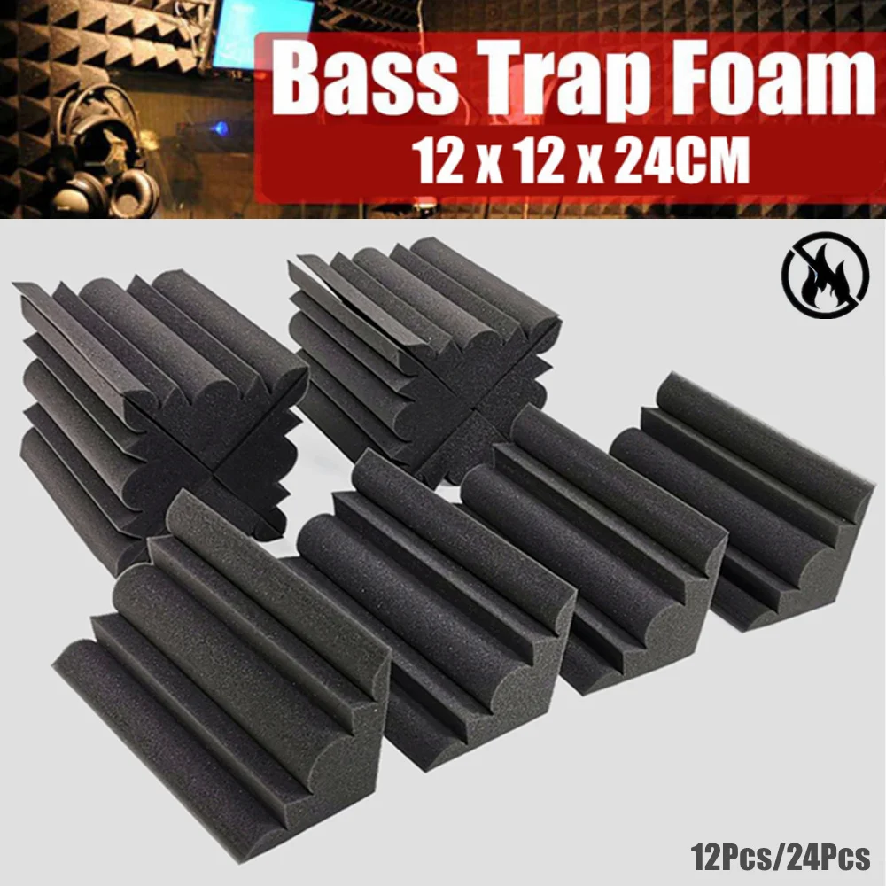 Acoustic Foam Panels Soundproof - 12/24 Chiếc 12X12X24Cm Bass Bẫy Âm