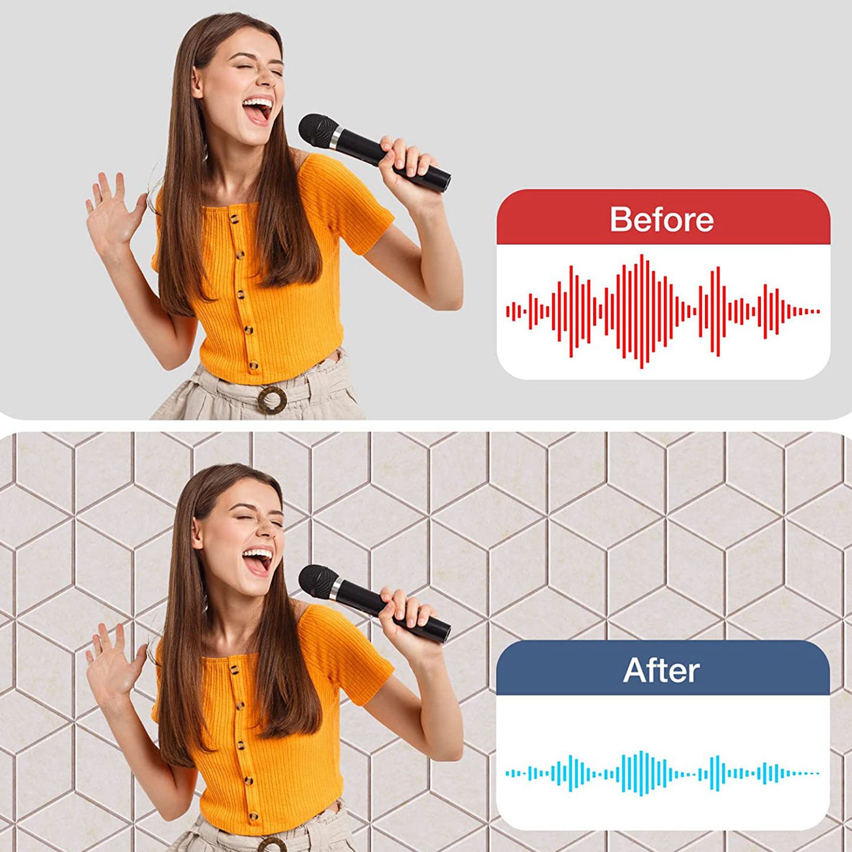 Acoustic Foam Panels Soundproof - AEF6-24 PACK Acoustic Foam,Self-Adhesive Sound Proof