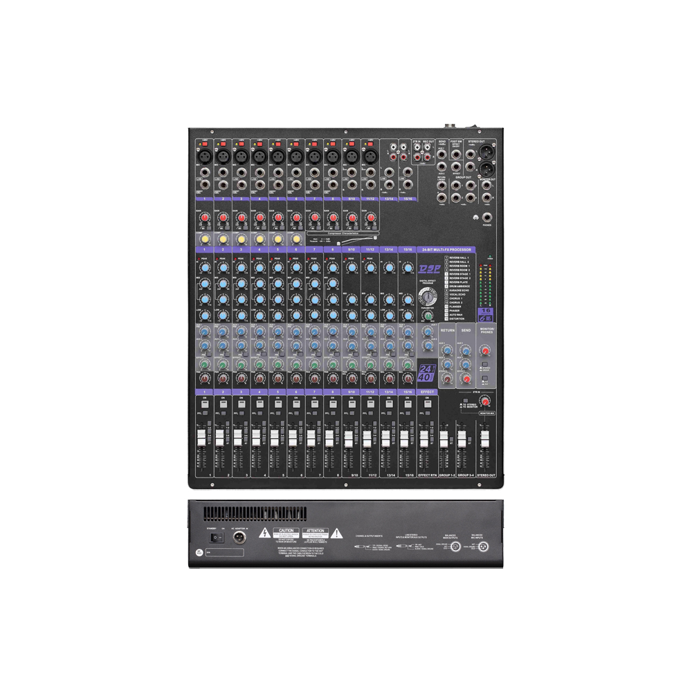 Audio Mixer 16 Channel Usb - Ipalead MC-316 16-Channel 4-Bus Professional Plastic