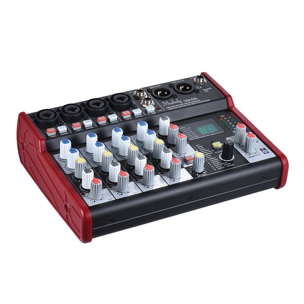 SM-68 Portable 6-Channel Sound - đánh giá và giá Audio Mixer 16 Channel Usb