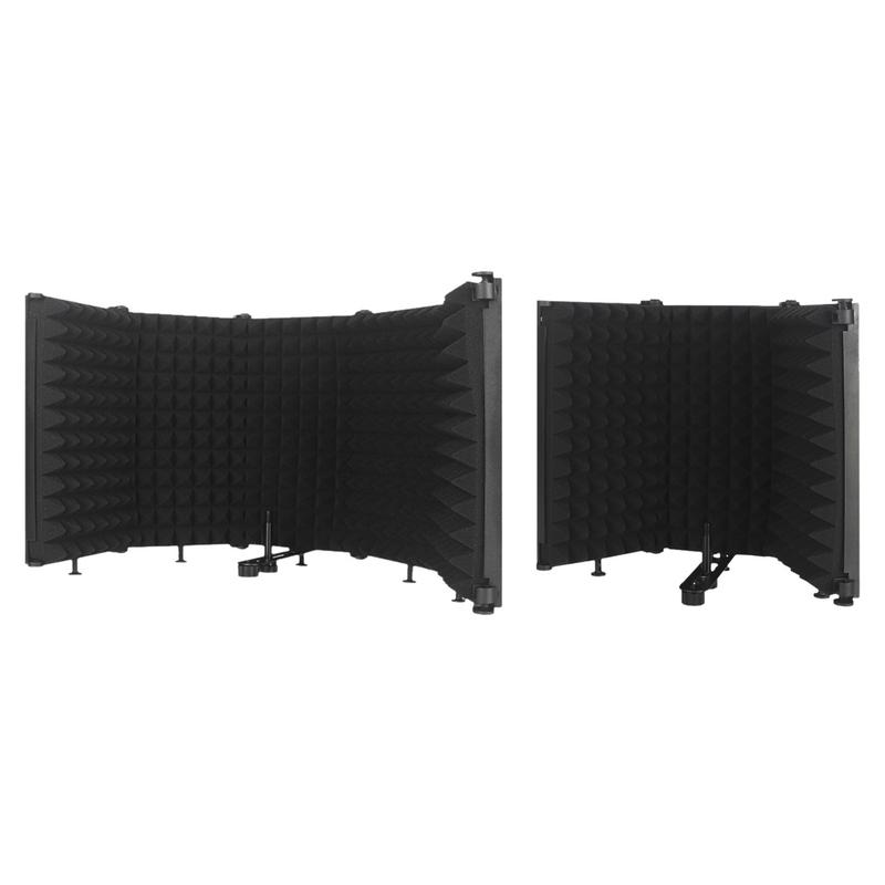 Foldable Studio Microphone Shi - đánh giá và giá Vocal Booth Isolation Shield