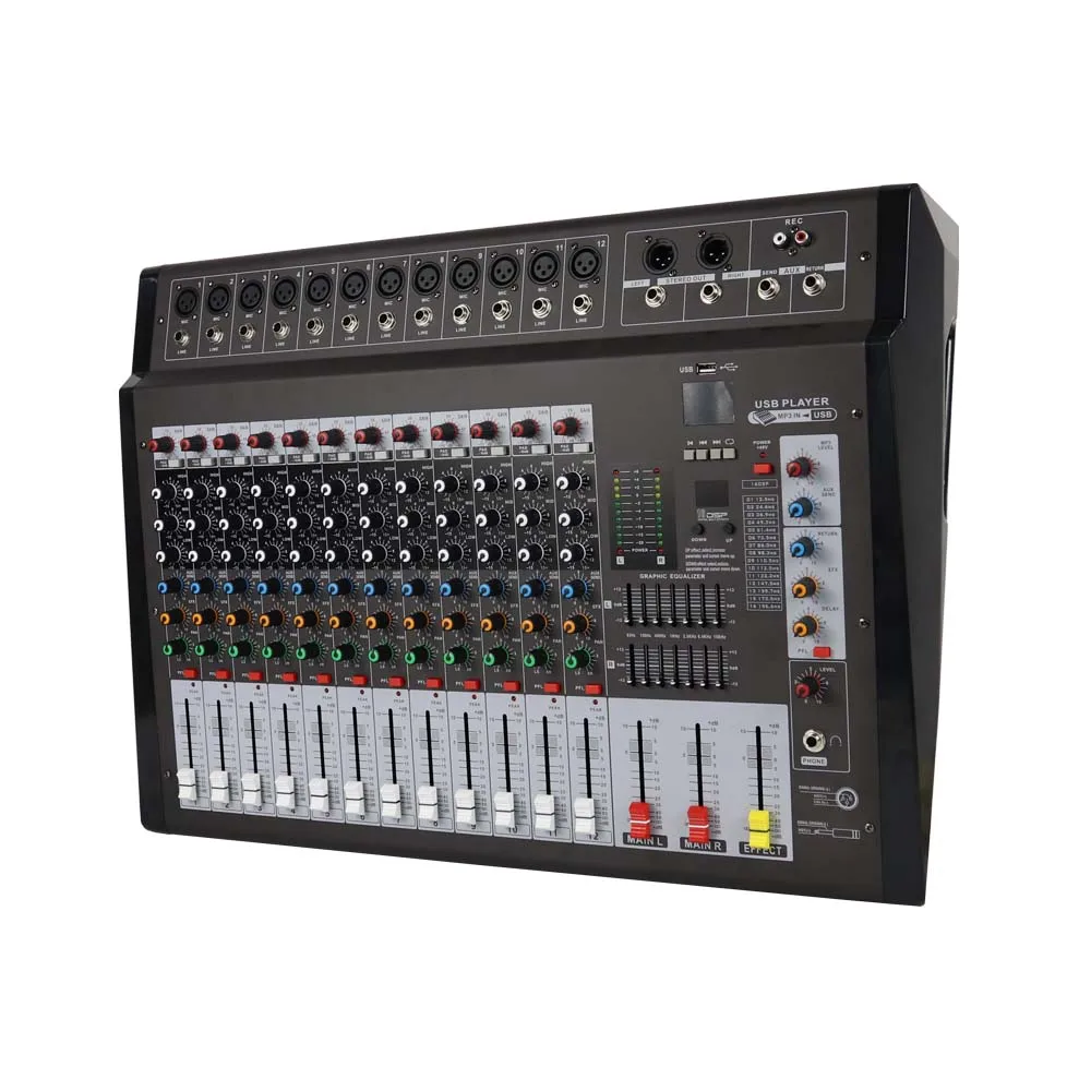 Gooermi DMX-12 12 Channel Cons - đánh giá và giá Audio Mixer 16 Channel Usb