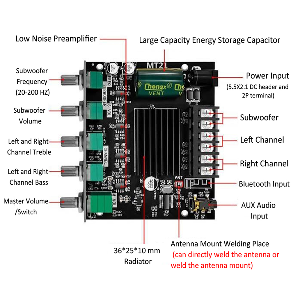 WOOPKER ZK-MT21 2.1 Channel Su - đánh giá và giá Mic Preamp 1073 Clone