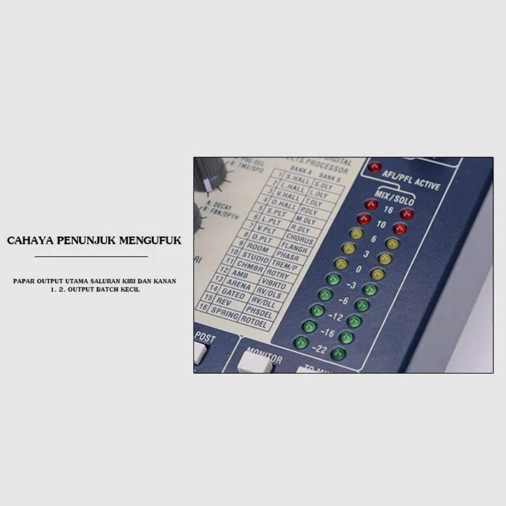 EFX16 Professional 16-Channel  - đánh giá và giá Audio Mixer 16 Channel Usb