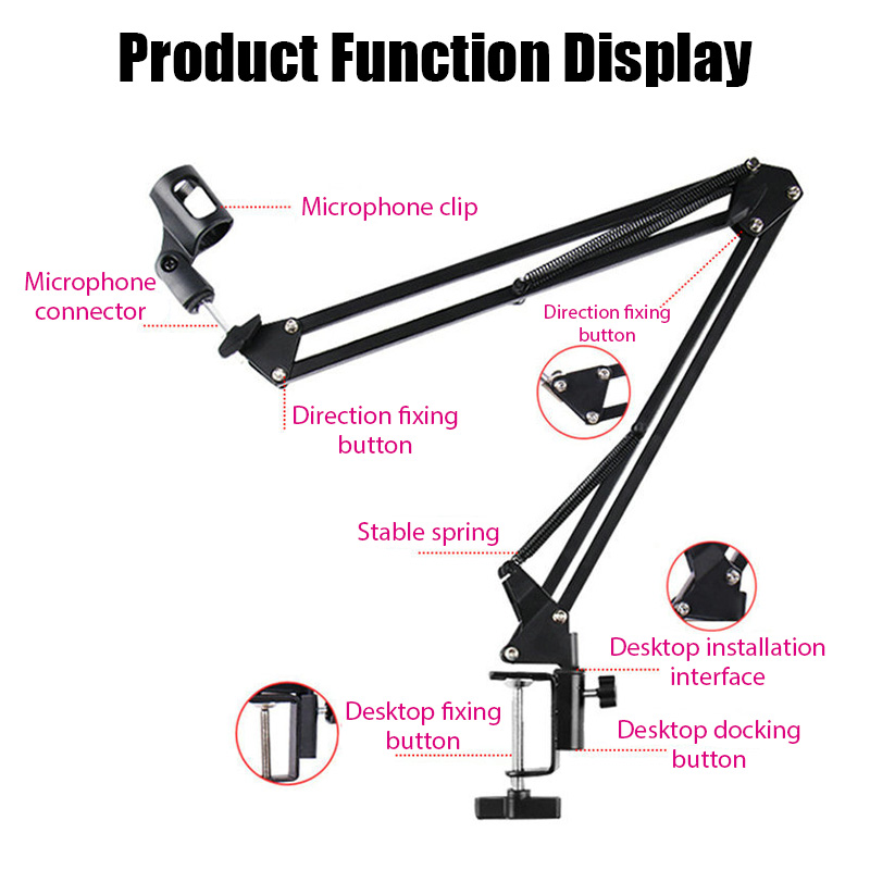 Professional Flexible Desktop  - đánh giá và giá Microphone Boom Arm Desk