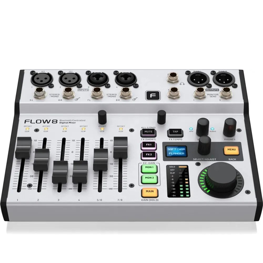 Flow8 Mini Digital Mixer Conso - đánh giá và giá Audio Interface Usb 8 Channel