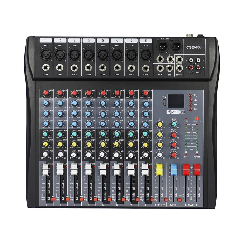 8 Channel Audio Mixer with 99  - đánh giá và giá Audio Interface Usb 8 Channel