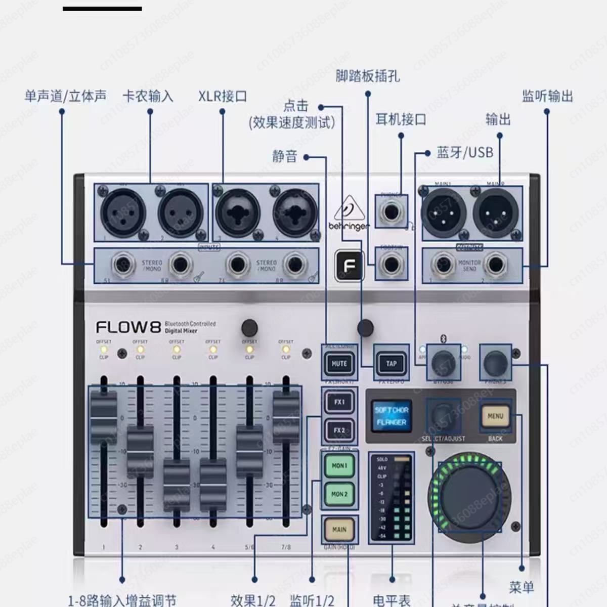 FLOW 8 Digital Mixer for Podca - đánh giá và giá Audio Interface Usb 8 Channel