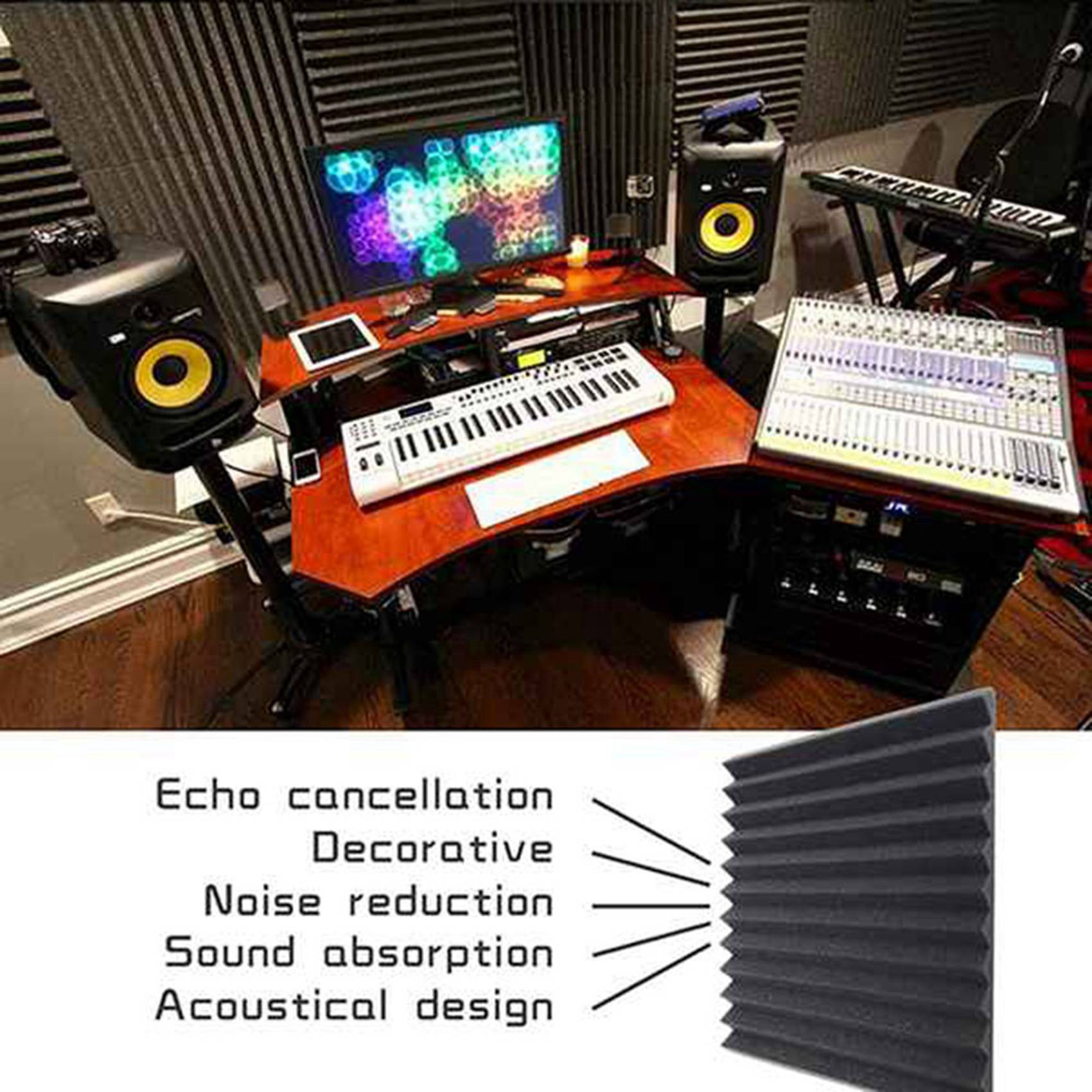 48 Pcs Acoustic Foam Board,Stu - đánh giá và giá Acoustic Foam Panels Soundproof