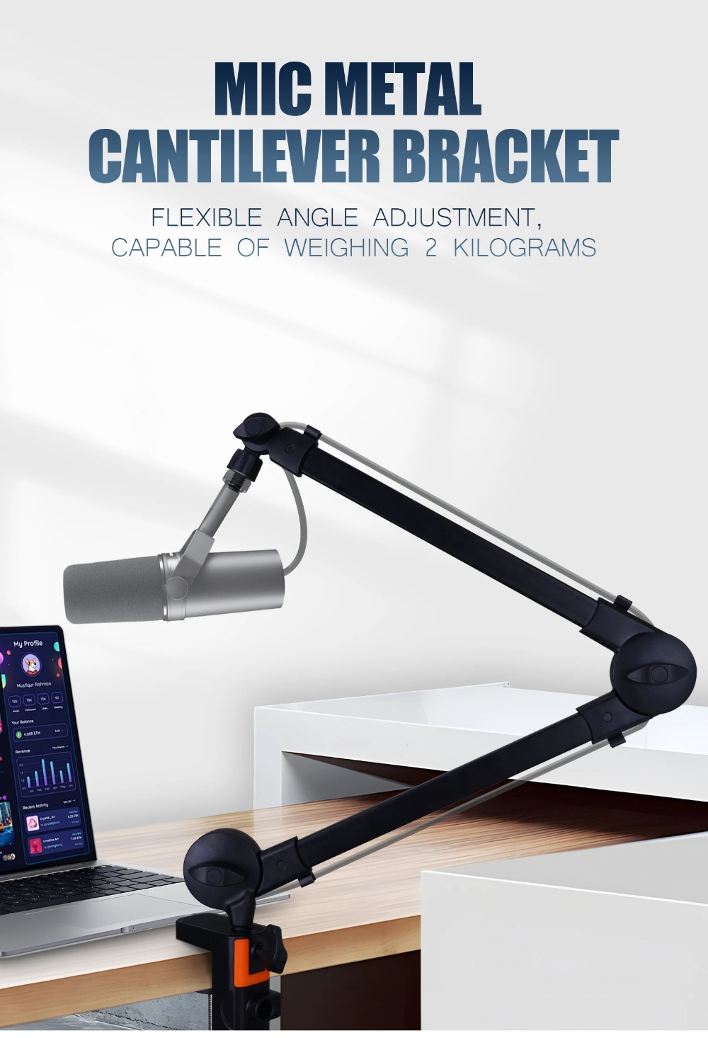 Professional Grade 360° Rotati - đánh giá và giá Microphone Boom Arm Desk
