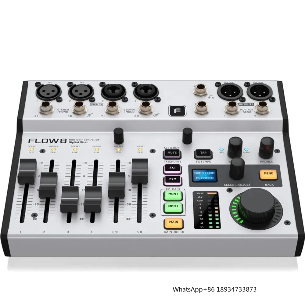 Flow8 Mini Digital Mixer Conso - đánh giá và giá Audio Interface Usb 8 Channel
