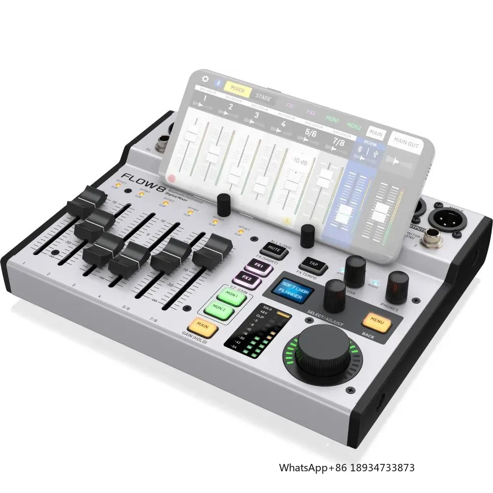 Flow8 Mini Digital Mixer Conso - đánh giá và giá Audio Interface Usb 8 Channel