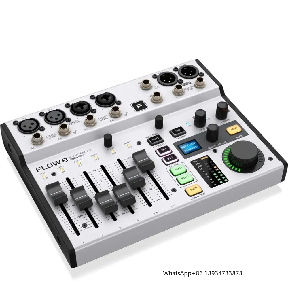 Flow8 Mini Digital Mixer Conso - đánh giá và giá Audio Interface Usb 8 Channel