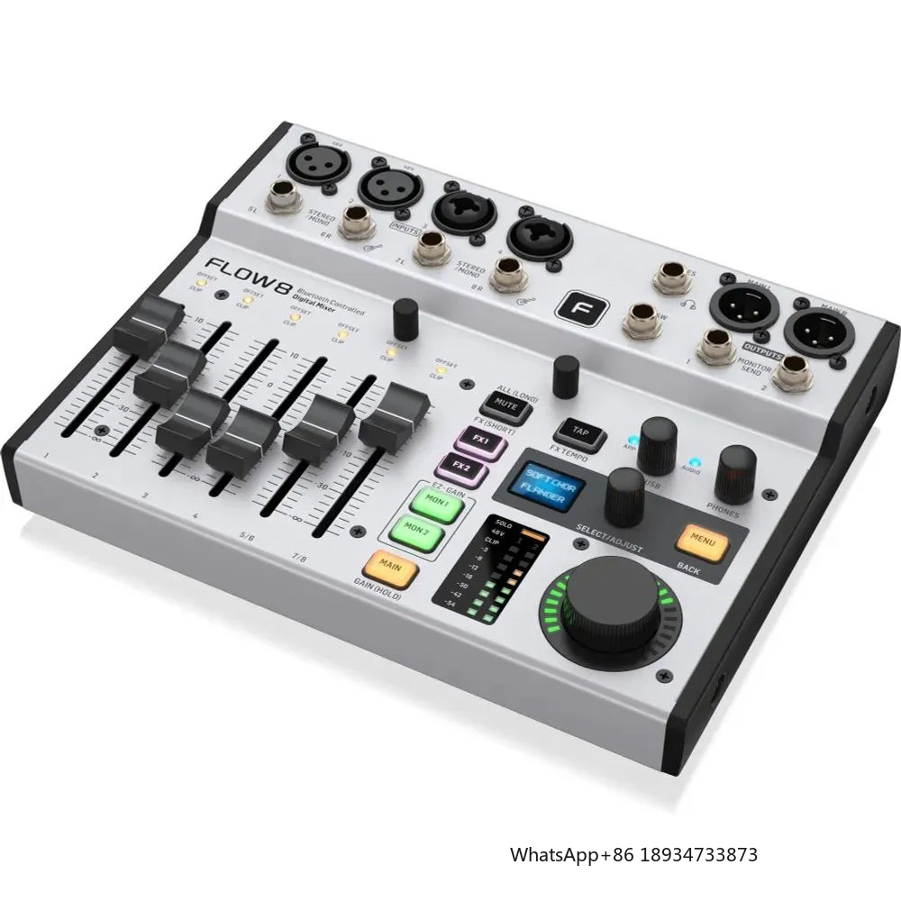 Flow8 Mini Digital Mixer Conso - đánh giá và giá Audio Interface Usb 8 Channel