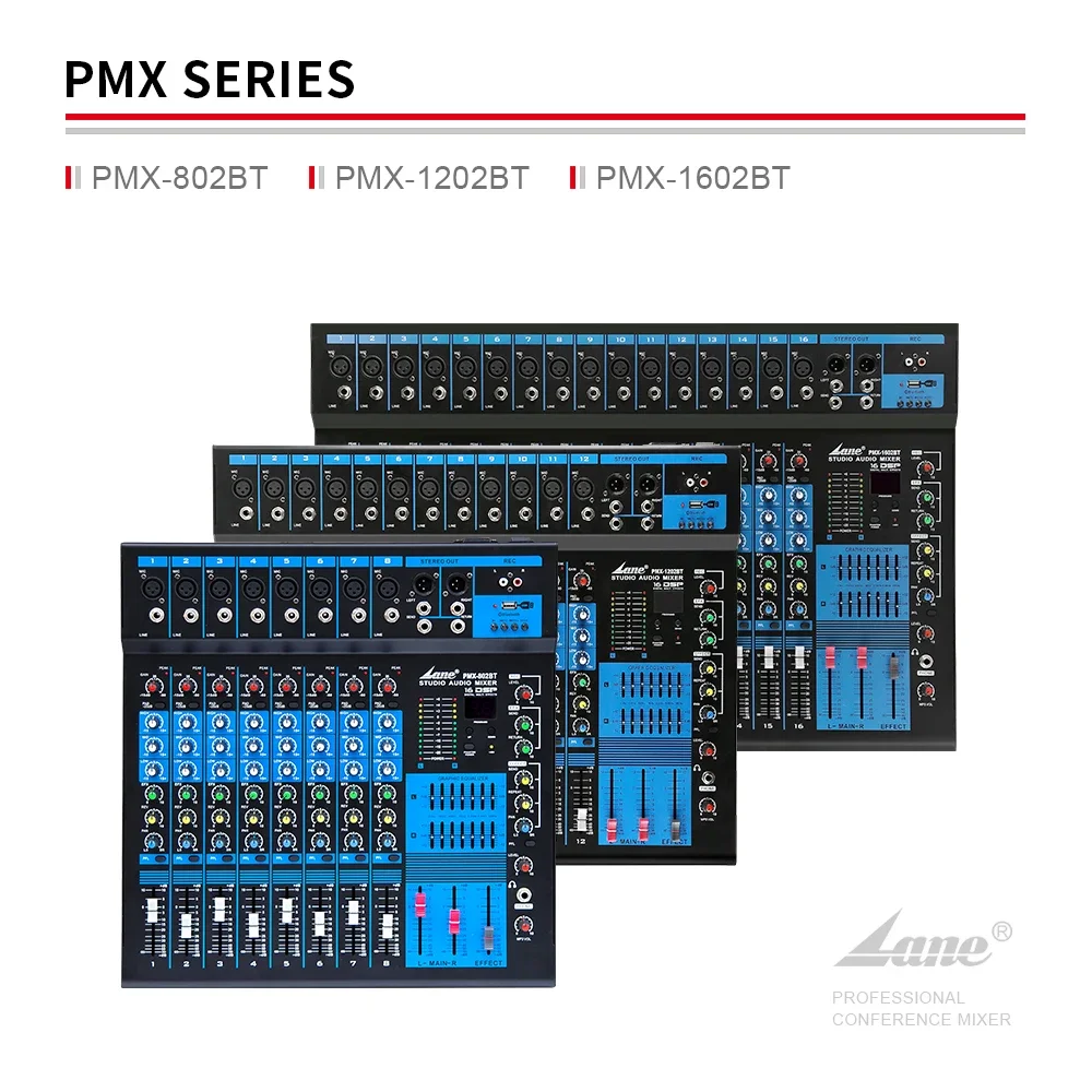 Lane PMX-1602BT New Design 16  - đánh giá và giá Audio Mixer 16 Channel Usb
