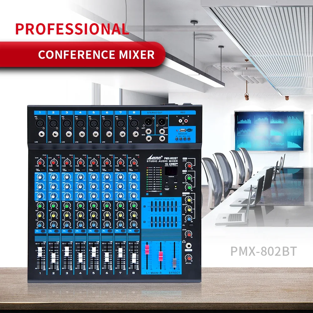 Lane PMX-1602BT New Design 16  - đánh giá và giá Audio Mixer 16 Channel Usb