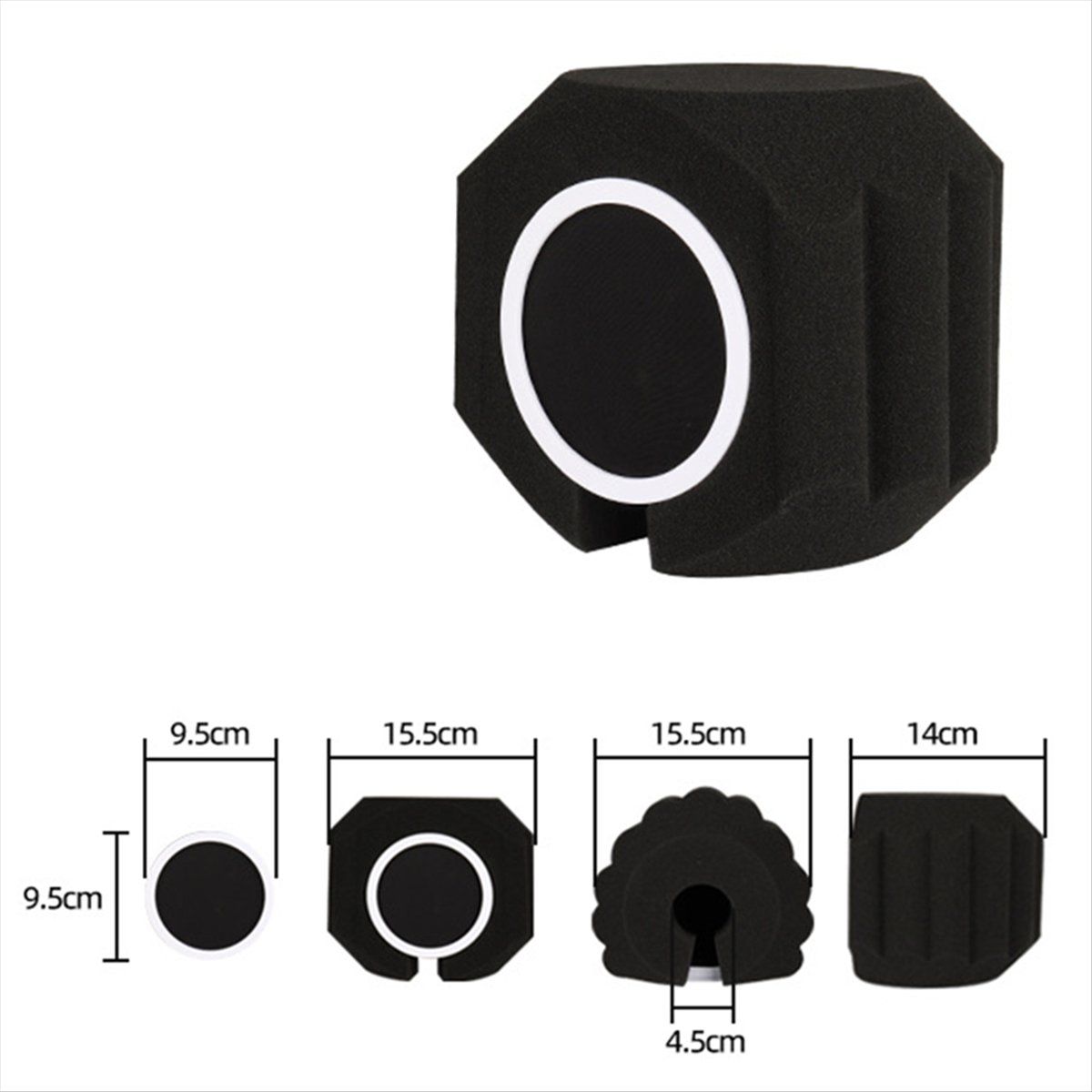A85P Microphone Pop Filter Por - đánh giá và giá Vocal Booth Isolation Shield
