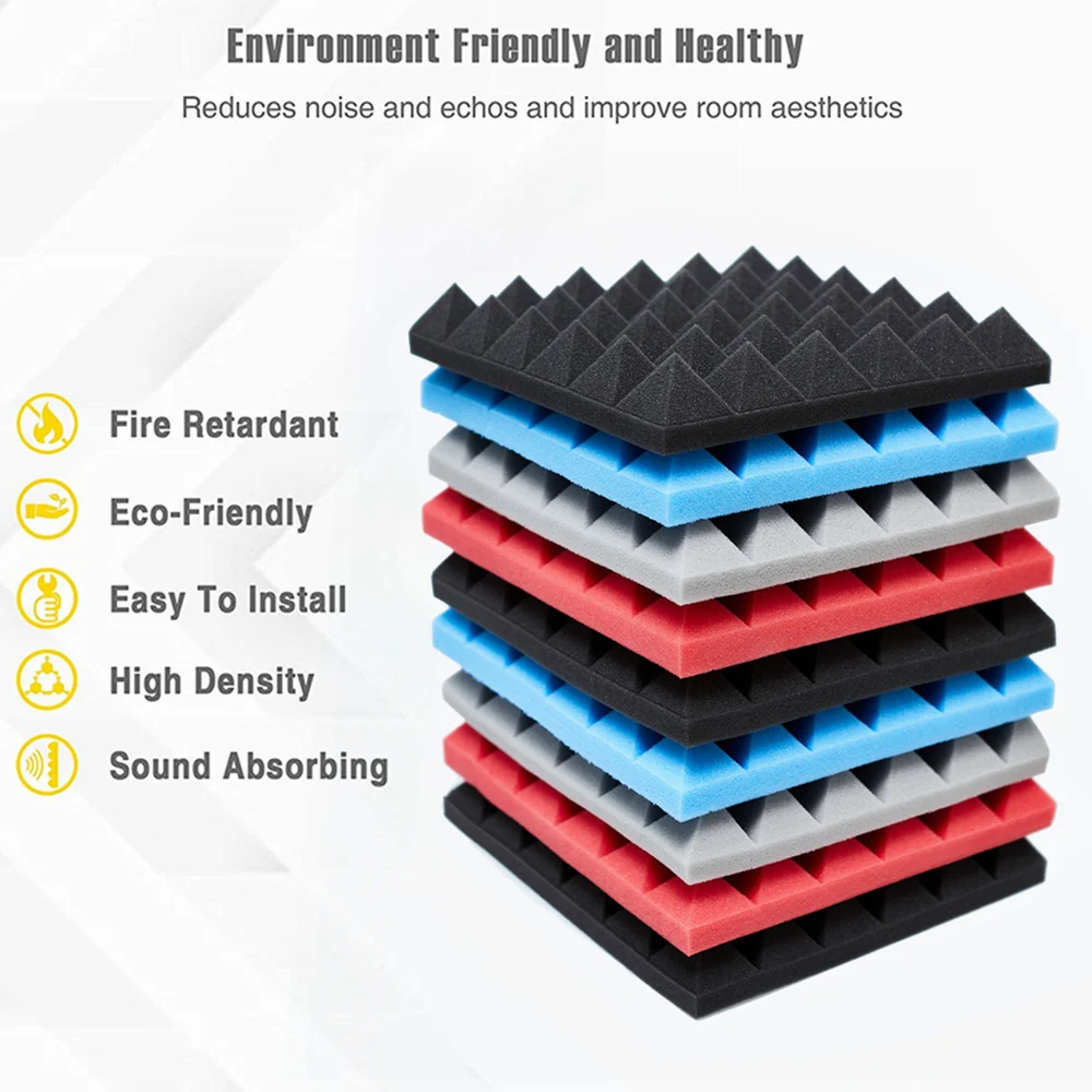 12/24 Chiếc 30X30X5Cm Phòng Th - đánh giá và giá Acoustic Foam Panels Soundproof