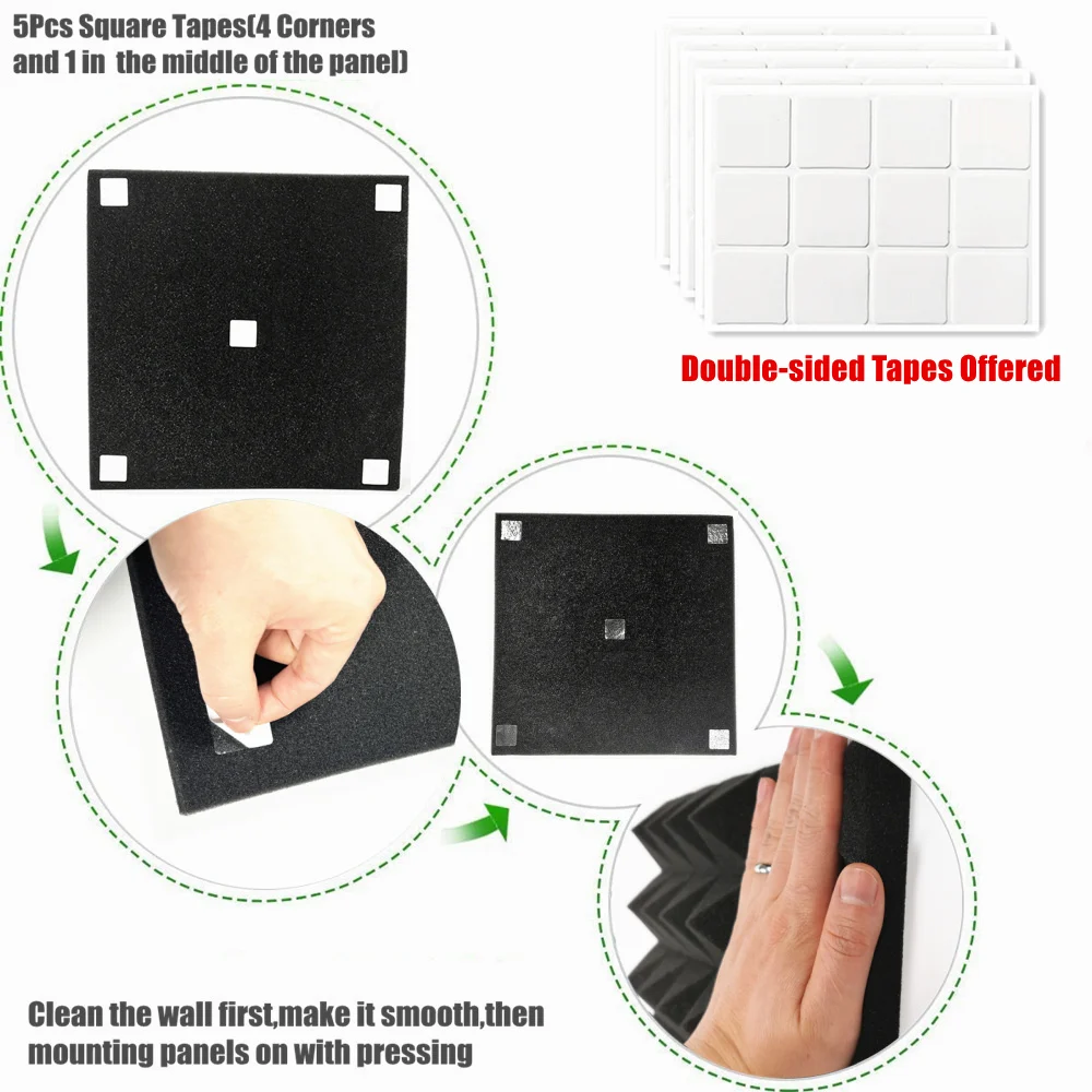 12/24 Chiếc 30X30X5Cm Phòng Th - đánh giá và giá Acoustic Foam Panels Soundproof