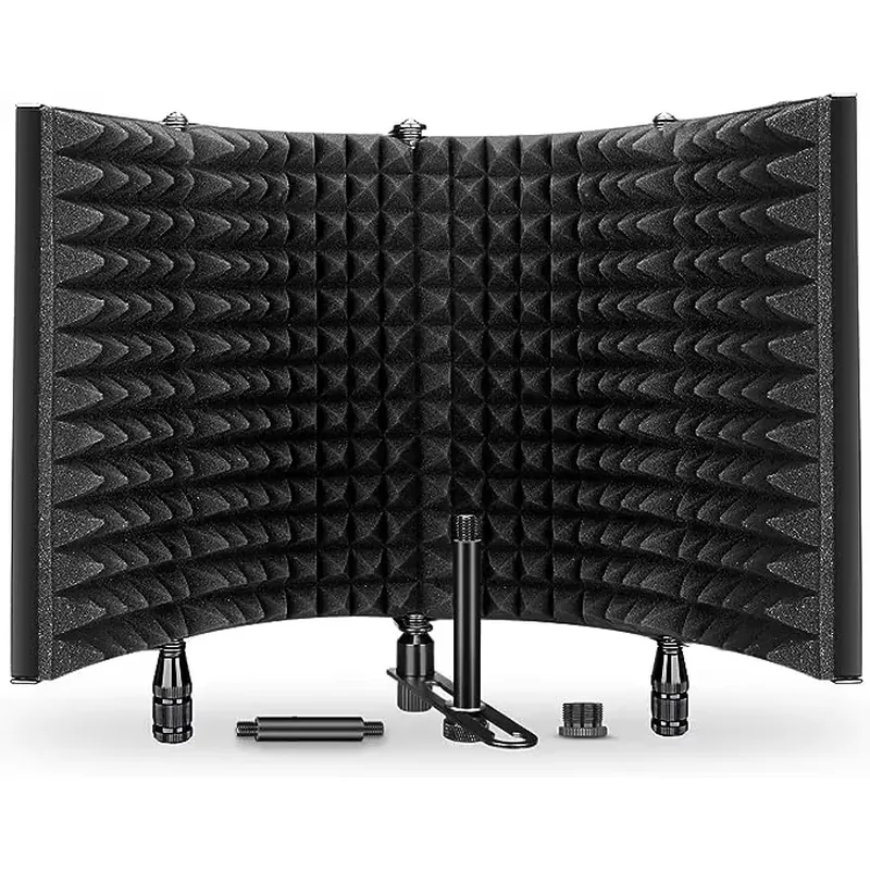 Foldable Studio Microphone Shi - đánh giá và giá Vocal Booth Isolation Shield